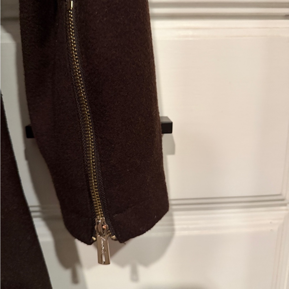 Kenneth Cole Dark Brown Wool Coat - Picture 4 of 6
